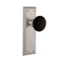 Grandeur Fifth Avenue Solid Brass Rose Single Dummy Door Knob with Coventry Knob Satin Nickel