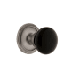 Grandeur Circulaire Solid Brass Rose Dummy Door Knob Set with Coventry Knob Antique Pewter