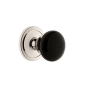 Grandeur Circulaire Solid Brass Rose Dummy Door Knob Set with Coventry Knob Polished Nickel