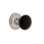 Grandeur Circulaire Solid Brass Rose Dummy Door Knob Set with Coventry Knob Satin Nickel