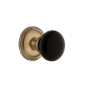 Grandeur Circulaire Solid Brass Rose Dummy Door Knob Set with Coventry Knob Vintage Brass