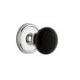 Grandeur Georgetown Solid Brass Rose Dummy Door Knob Set with Coventry Knob Bright Chrome