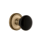 Grandeur Georgetown Solid Brass Rose Dummy Door Knob Set with Coventry Knob Vintage Brass