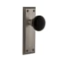 Grandeur Fifth Avenue Solid Brass Rose Privacy Door Knob Set with Coventry Knob and 2-3/8" Backset Antique Pewter
