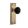 Grandeur Fifth Avenue Solid Brass Rose Privacy Door Knob Set with Coventry Knob and 2-3/8" Backset Vintage Brass