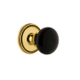 Grandeur Soleil Solid Brass Rose Privacy Door Knob Set with Coventry Knob and 2-3/4" Backset Lifetime Brass