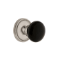 Grandeur Soleil Solid Brass Rose Privacy Door Knob Set with Coventry Knob and 2-3/4" Backset Satin Nickel
