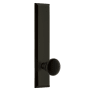 Grandeur Fifth Avenue Solid Brass Tall Plate Left Handed Privacy Door Knob Set with Coventry Knob and 2-3/8" Backset Timeless Bronze