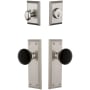 Grandeur Fifth Avenue Solid Brass Rose Single Cylinder Keyed Entry Deadbolt and Knobset Combo Pack with Coventry Knob and 2-3/4" Backset Satin Nickel