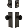 Grandeur Fifth Avenue Solid Brass Rose Single Cylinder Keyed Entry Deadbolt and Knobset Combo Pack with Coventry Knob and 2-3/4" Backset Timeless Bronze
