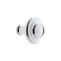 Grandeur Circulaire 1-3/8” Solid Brass Stepped Mushroom Round Cabinet Knob Bright Chrome