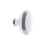 Grandeur Anneau 1-3/4" Solid Brass Classic Flat Oval Cabinet Knob Bright Chrome