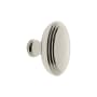 Grandeur Anneau 1-3/4" Solid Brass Classic Flat Oval Cabinet Knob Polished Nickel
