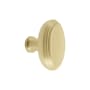 Grandeur Anneau 1-3/4" Solid Brass Classic Flat Oval Cabinet Knob Satin Brass