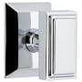 Grandeur Carre Solid Brass Non-Turning Two-Sided Dummy Door Knob Set with Fifth Avenue Square Trim from the Concealed Screw Collection Bright Chrome