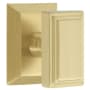 Grandeur Carre Solid Brass Non-Turning Two-Sided Dummy Door Knob Set with Fifth Avenue Square Trim from the Concealed Screw Collection Satin Brass