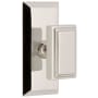 Grandeur Carre Solid Brass Privacy Door Knob Set with Fifth Avenue Short Trim from the Concealed Screw Collection - 2-3/8" Backset Polished Nickel