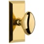 Grandeur Eden Prairie Solid Brass Non-Turning One-Sided Dummy Door Knob with Fifth Avenue Short Trim from the Concealed Screw Collection Lifetime Brass