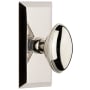 Grandeur Eden Prairie Solid Brass Non-Turning One-Sided Dummy Door Knob with Fifth Avenue Short Trim from the Concealed Screw Collection Polished Nickel