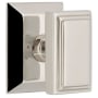 Grandeur Carre Solid Brass Non-Turning Two-Sided Dummy Door Knob Set with Fifth Avenue Square Trim from the Concealed Screw Collection Polished Nickel