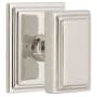 Grandeur Carre Solid Brass Passage Door Knob Set with Carre Square Trim from the Concealed Screw Collection - 2-3/8" Backset Polished Nickel