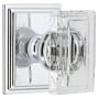 Grandeur Carre Crystal Solid Brass Passage Door Knob Set with Carre Square Trim from the Concealed Screw Collection - 2-3/8" Backset Bright Chrome
