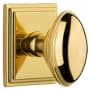 Grandeur Eden Prairie Solid Brass Privacy Door Knob Set with Carre Square Trim from the Concealed Screw Collection - 2-3/8" Backset Lifetime Brass