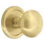 Grandeur Fifth Avenue Solid Brass Privacy Door Knob Set with Circulaire Trim from the Concealed Screw Collection - 2-3/4" Backset Satin Brass