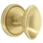 Grandeur Eden Prairie Solid Brass Privacy Door Knob Set with Soleil Trim from the Concealed Screw Collection - 2-3/4" Backset Satin Brass