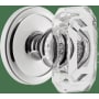 Grandeur Baguette Crystal Solid Brass Privacy Door Knob Set with Circulaire Trim from the Concealed Screw Collection - 2-3/4" Backset Bright Chrome