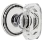 Grandeur Baguette Crystal Solid Brass Privacy Door Knob Set with Soleil Trim from the Concealed Screw Collection - 2-3/8" Backset Bright Chrome