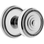 Grandeur Soleil Solid Brass Privacy Door Knob Set with Soleil Trim from the Concealed Screw Collection - 2-3/4" Backset Bright Chrome