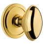 Grandeur Eden Prairie Solid Brass Privacy Door Knob Set with Circulaire Trim from the Concealed Screw Collection - 2-3/8" Backset Lifetime Brass