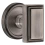 Grandeur Carre Solid Brass Passage Door Knob Set with Georgetown Trim from the Concealed Screw Collection - 2-3/8" Backset Antique Pewter