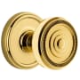 Grandeur Soleil Solid Brass Passage Door Knob Set with Georgetown Trim from the Concealed Screw Collection - 2-3/8" Backset Lifetime Brass