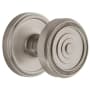 Grandeur Soleil Solid Brass Passage Door Knob Set with Georgetown Trim from the Concealed Screw Collection - 2-3/8" Backset Satin Nickel