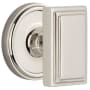 Grandeur Carre Solid Brass Privacy Door Knob Set with Georgetown Trim from the Concealed Screw Collection - 2-3/8" Backset Polished Nickel