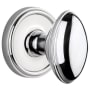 Grandeur Eden Prairie Solid Brass Privacy Door Knob Set with Georgetown Trim from the Concealed Screw Collection - 2-3/8" Backset Bright Chrome