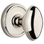 Grandeur Eden Prairie Solid Brass Privacy Door Knob Set with Georgetown Trim from the Concealed Screw Collection - 2-3/8" Backset Polished Nickel