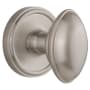 Grandeur Eden Prairie Solid Brass Privacy Door Knob Set with Georgetown Trim from the Concealed Screw Collection - 2-3/8" Backset Satin Nickel