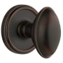Grandeur Eden Prairie Solid Brass Privacy Door Knob Set with Georgetown Trim from the Concealed Screw Collection - 2-3/8" Backset Timeless Bronze