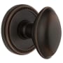 Grandeur Eden Prairie Solid Brass Privacy Door Knob Set with Soleil Trim from the Concealed Screw Collection - 2-3/4" Backset Timeless Bronze
