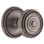 Grandeur Soleil Solid Brass Privacy Door Knob Set with Soleil Trim from the Concealed Screw Collection - 2-3/4" Backset Antique Pewter
