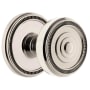 Grandeur Soleil Solid Brass Privacy Door Knob Set with Soleil Trim from the Concealed Screw Collection - 2-3/4" Backset Polished Nickel