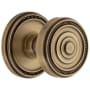 Grandeur Soleil Solid Brass Privacy Door Knob Set with Soleil Trim from the Concealed Screw Collection - 2-3/4" Backset Vintage Brass