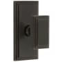 Grandeur Carre Solid Brass Non-Turning Two-Sided Dummy Door Knob Set with Carre Short Trim from the Concealed Screw Collection Timeless Bronze