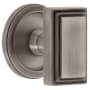 Grandeur Carre Solid Brass Non-Turning One-Sided Dummy Door Knob with Circulaire Trim from the Concealed Screw Collection Antique Pewter