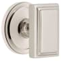 Grandeur Carre Solid Brass Non-Turning One-Sided Dummy Door Knob with Circulaire Trim from the Concealed Screw Collection Polished Nickel