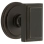 Grandeur Carre Solid Brass Non-Turning One-Sided Dummy Door Knob with Circulaire Trim from the Concealed Screw Collection Timeless Bronze