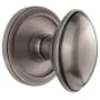 Grandeur Eden Prairie Solid Brass Non-Turning One-Sided Dummy Door Knob with Circulaire Trim from the Concealed Screw Collection Antique Pewter